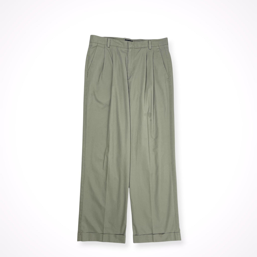 DOCKERS / 古着2タックコットンパンツ グリーン SIZE:W34