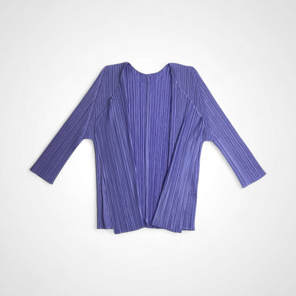 PLEATS PLEASE プリーツプリーズ / プリーツ トッパー カーディガン 極美品 ラベンダー SIZE：3