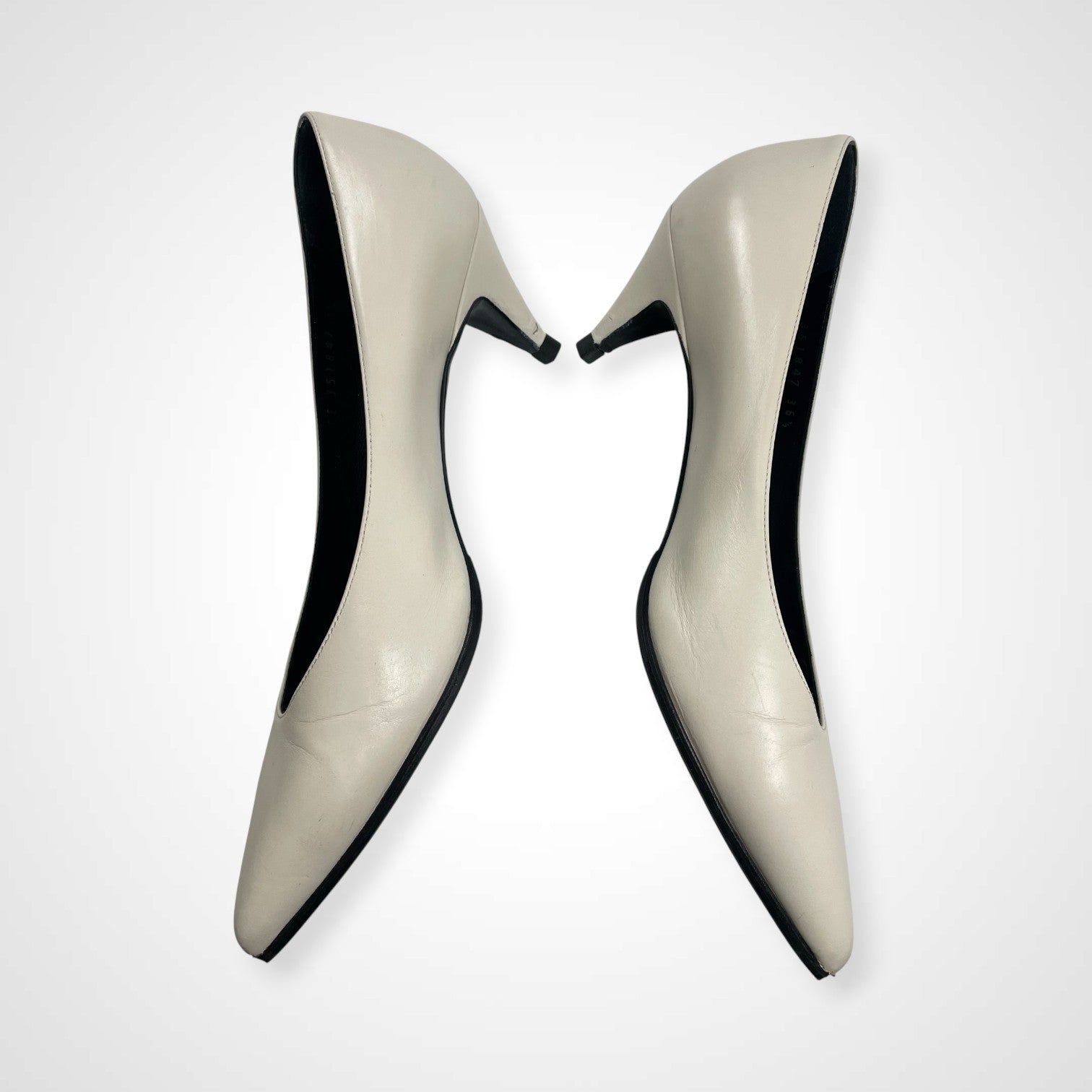 SAINT LAURENT PARIS サンローランパリ / レザーパンプス ホワイト 参考定価：90,000程度 SIZE：36 1/2