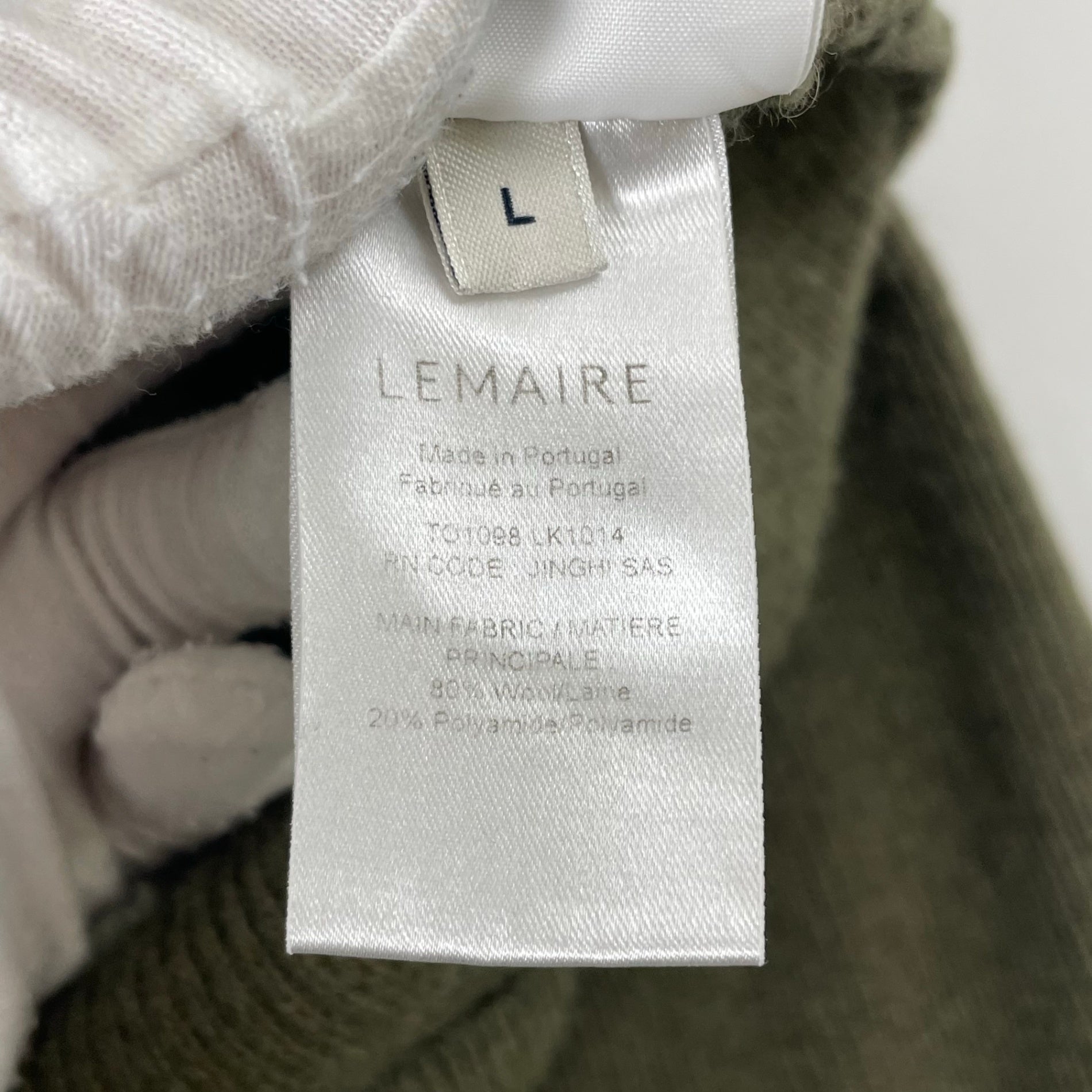LEMAIRE / リブタートルネックニット 参考定価：90,000程度 SIZE:L