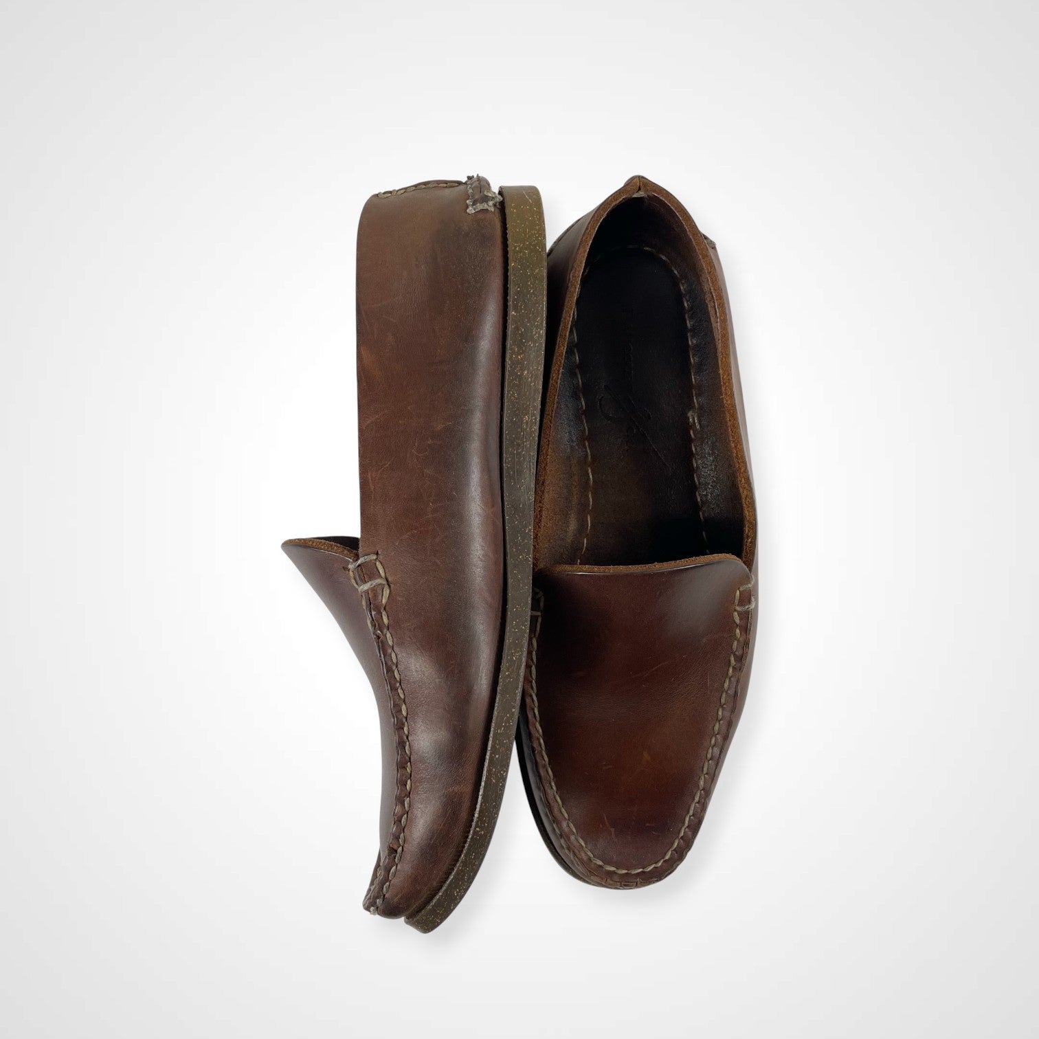 RANCOURT × BEAMS PLUS ランコート ビームスプラス / レザーローファー Collarless Venetian Loafer Chromexcel 参考定価：50,000+tax SIZE:7(実質サイズ26.5-27cm程度)