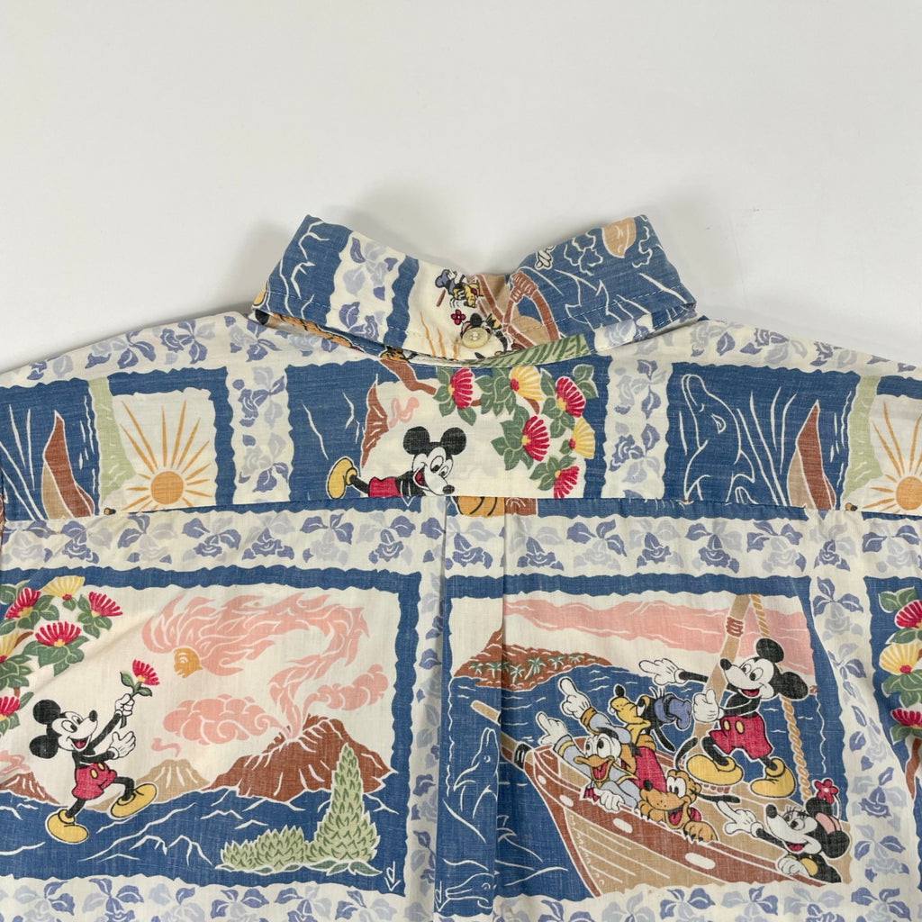 MICKEY MOUSE × reyn spooner / 90s ディズニーグラフィックアロハシャツ SIZE:L