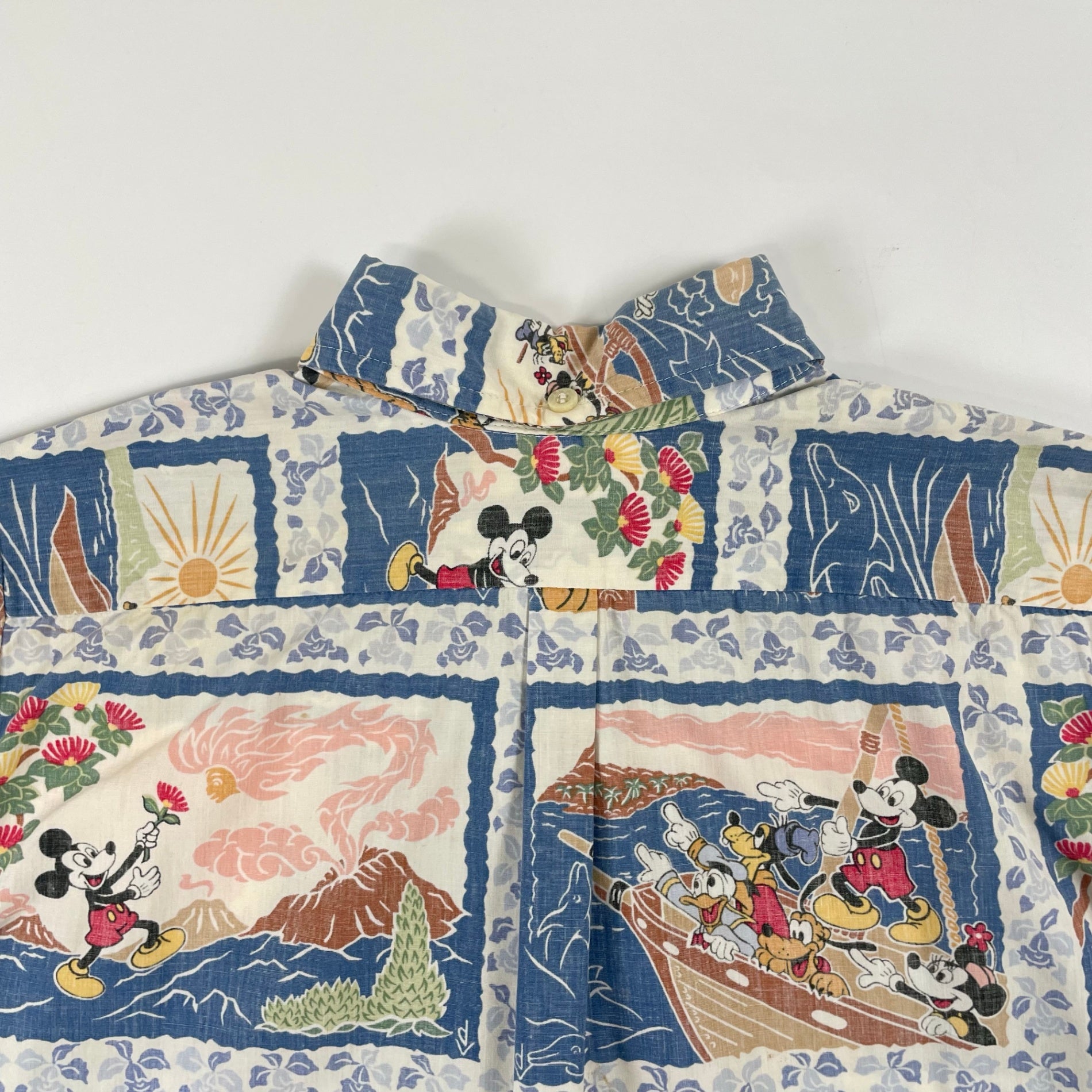MICKEY MOUSE × reyn spooner / 90s ディズニーグラフィックアロハシャツ SIZE:L