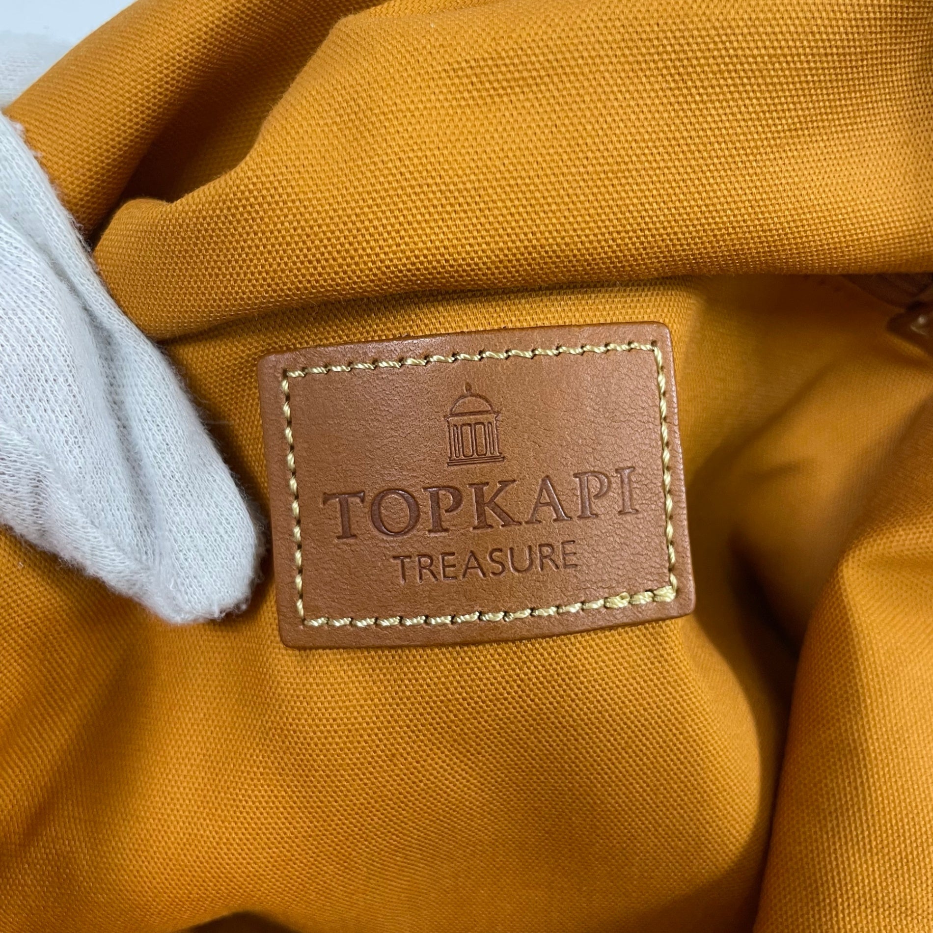 TOPKAPI TREASURE / ベロアスカーフ柄バッグ