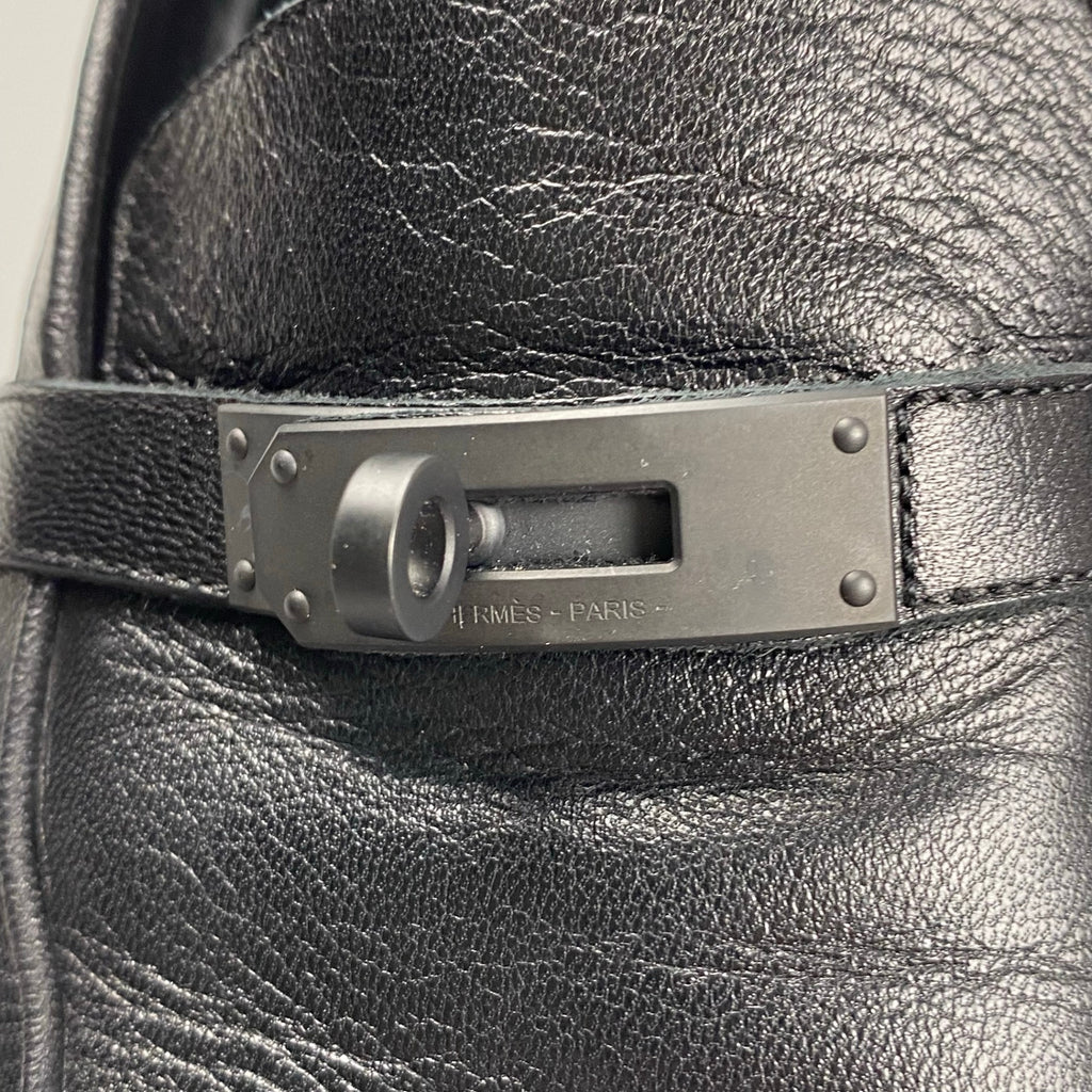 HERMES エルメス / ケリー バックル ローファー オールブラック SIZE:42 1/2(27cm程度)