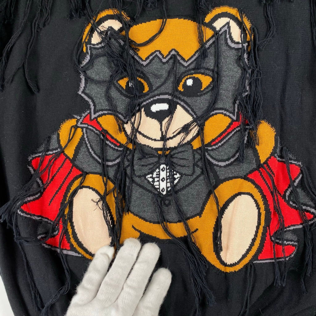 MOSCHINO COUTURE モスキーノ クチュール / ヴァンパイアベア フリンジニット イタリア製 ユニセックス SIZE：46（M程度）