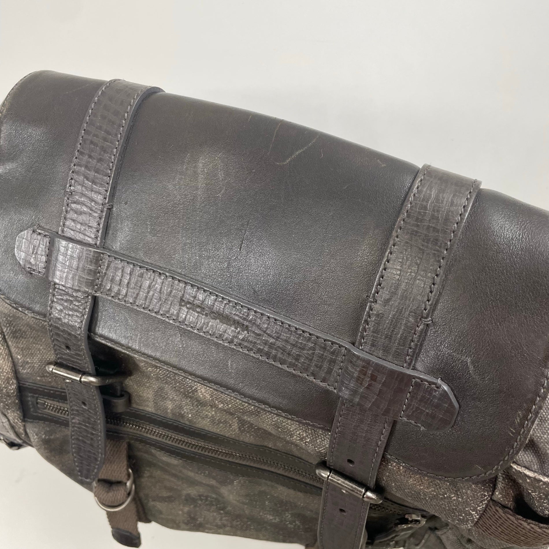 DOLCE＆GABBANA ドルチェ＆ガッバーナ / レザー切替キャンバスバックパック ギャランティーカード付