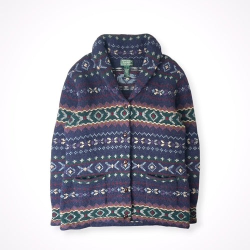 LAUREN RALPH LAUREN / ハンドニットショールカラーカーディガン SIZE:L