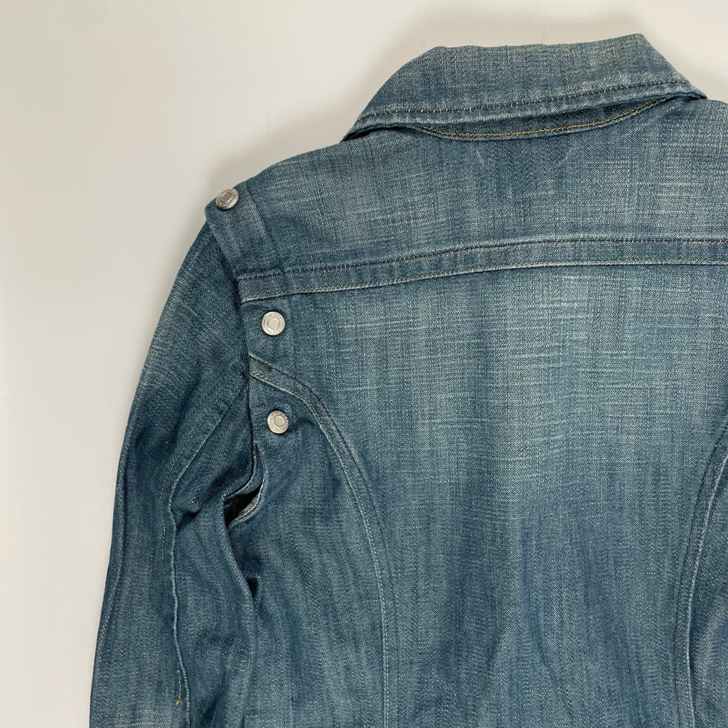 DIESEL ディーゼル / 00s ギミックジップデニムジャケット ライダース ベスト SIZE：S