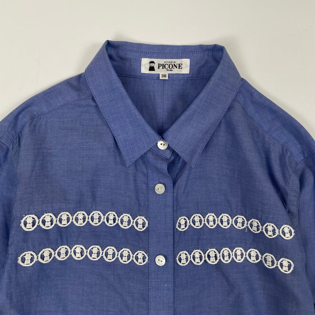 PICONE / 司祭刺繍 ロングシャツ 参考定価：42,000程度 SIZE:38