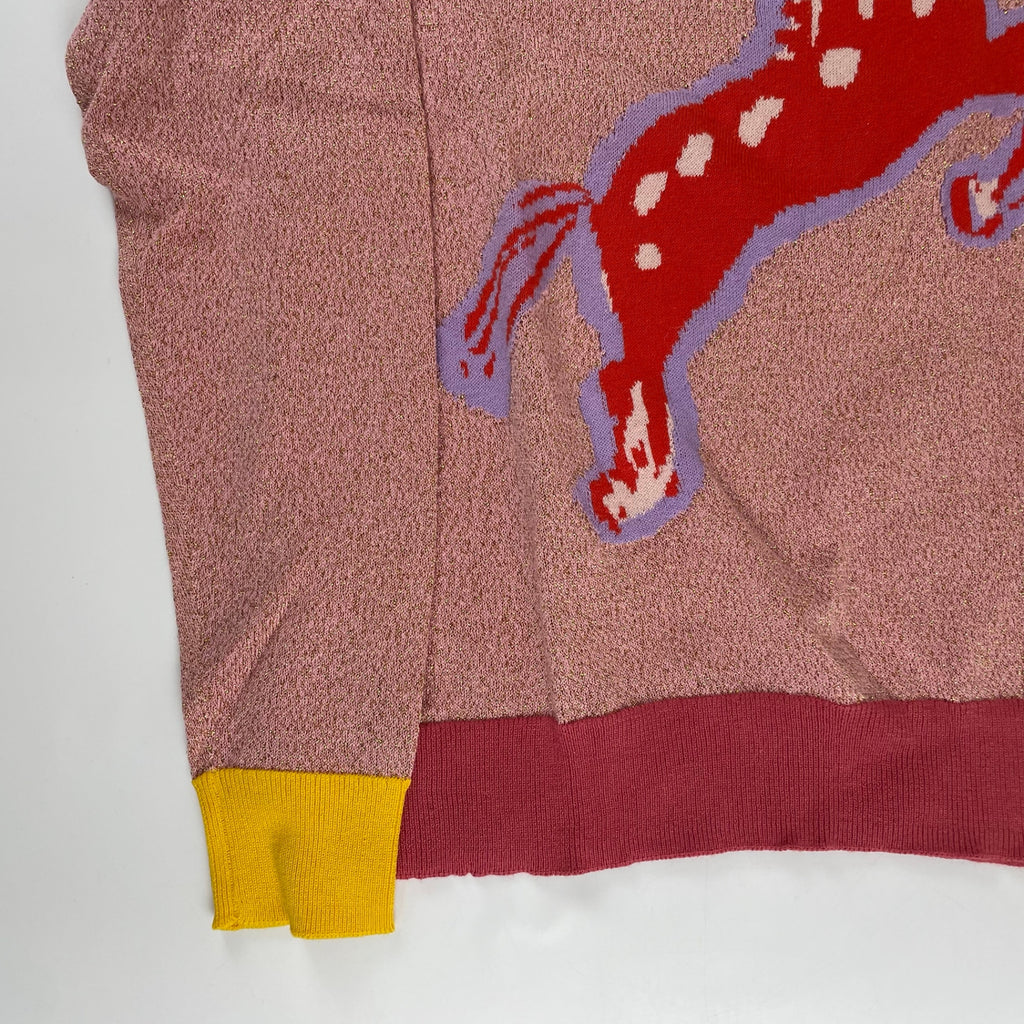 STELLA McCARTNEY ステラマッカートニー / ラメニット-horse- 参考定価：28,000程度 SIZE:14Year(レディースS-M)