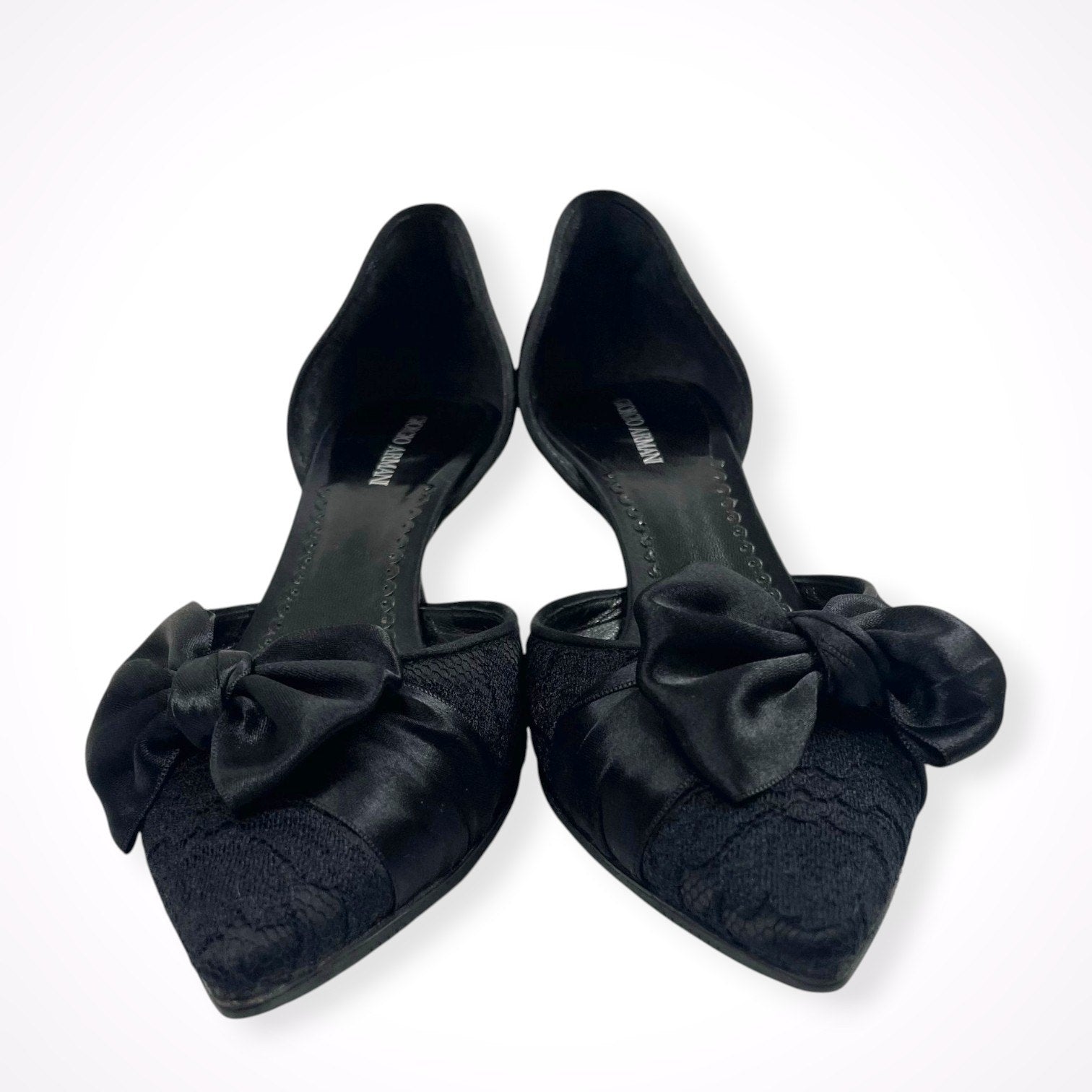 GIORGIO ARMANI / リボンジャガードパンプス 参考定価：200,000程度 SIZE：37 1/2