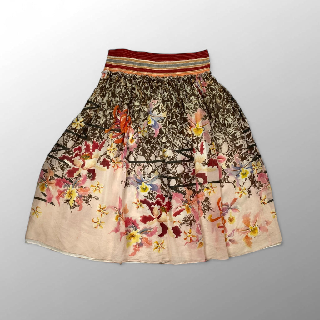 KEITA MARUYAMA ケイタマルヤマ / シルク100％ 総柄 スカート フラワー SIZE:1（S程度）
