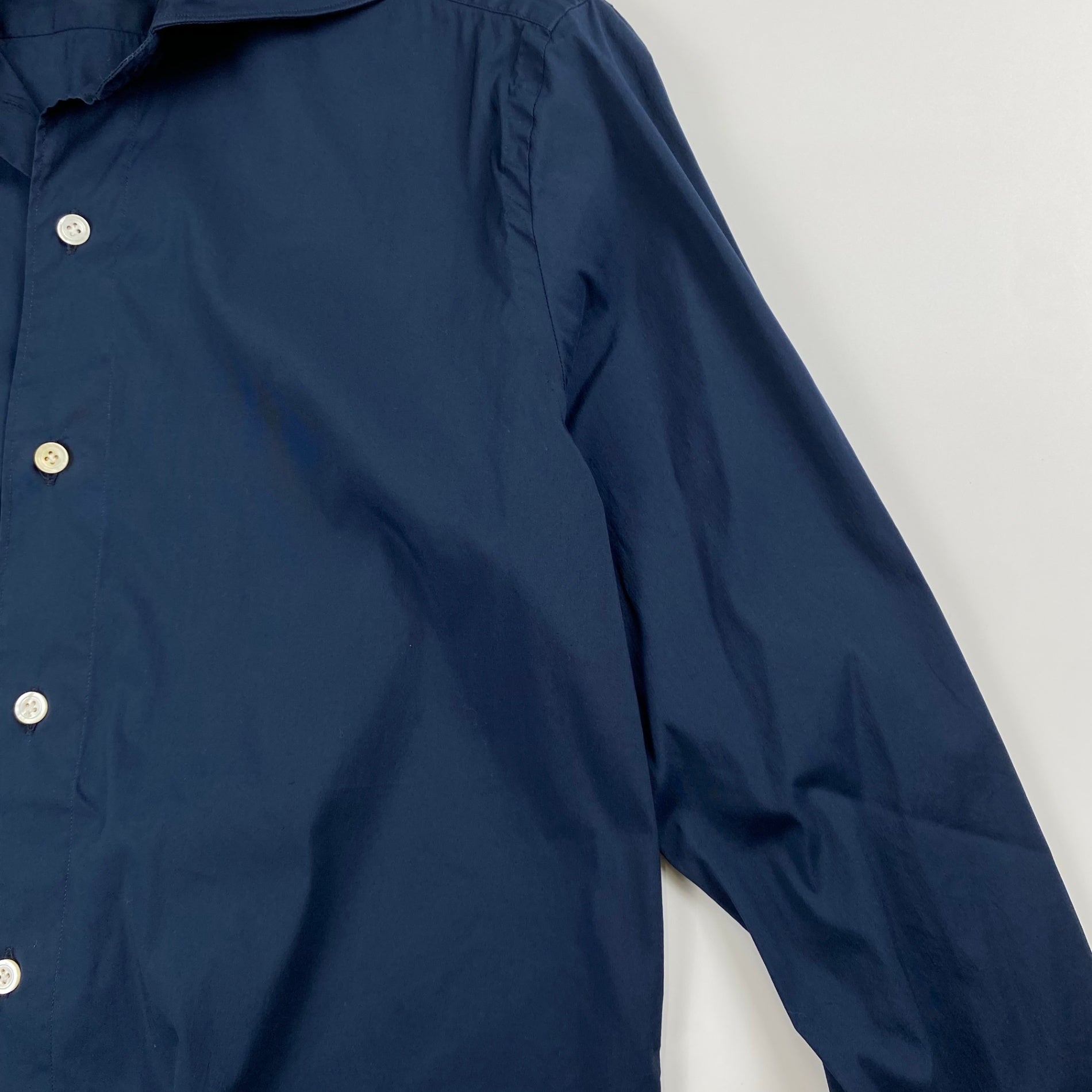 Finamore フィナモレ / ワイドカラーシャツ ドレスシャツ SIZE：M