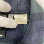 XLARGE エックスラージ / 旧タグ オープンカラーネルシャツ ブラックウォッチ SIZE：L