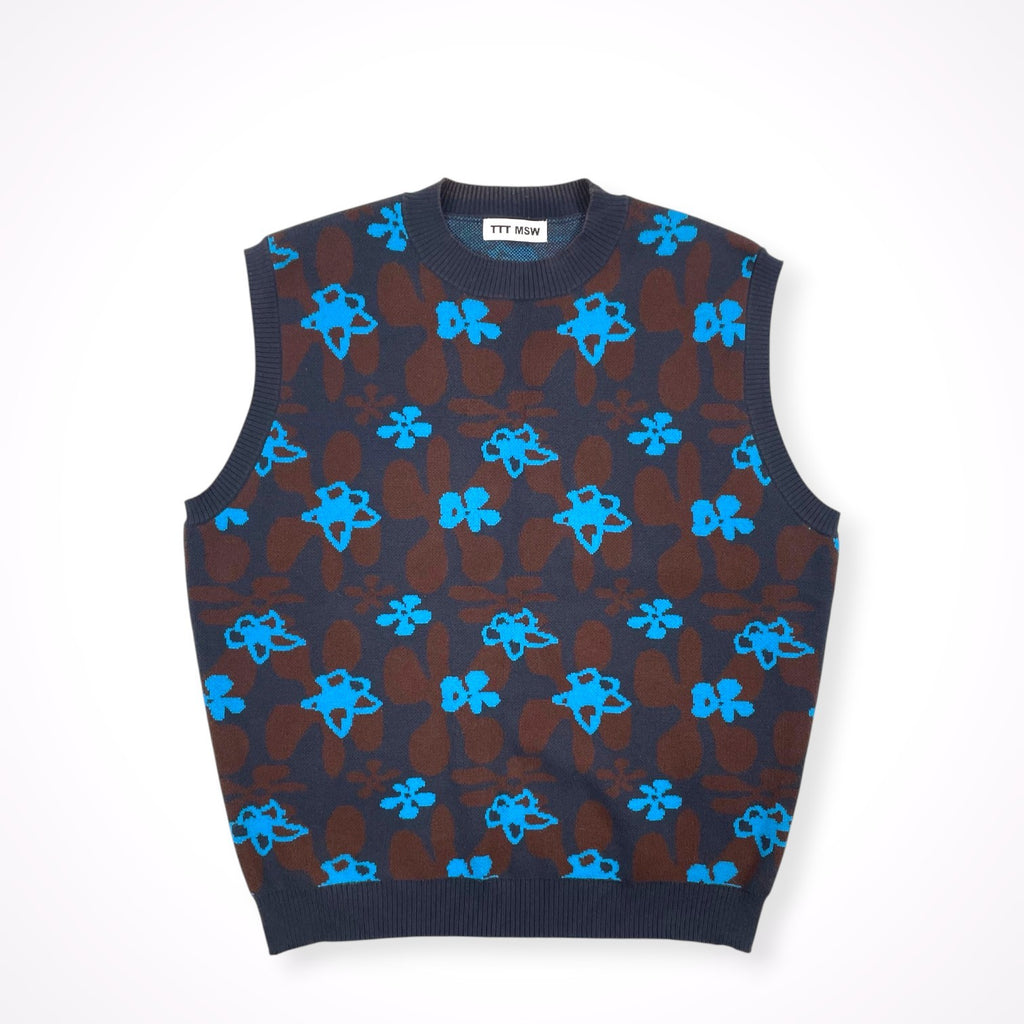 TTT MSW / Flower Camo Knit Vest SIZE:L