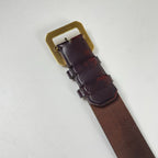 CELINE / ゴールドバックル レザーベルト SIZE:W81-91cm