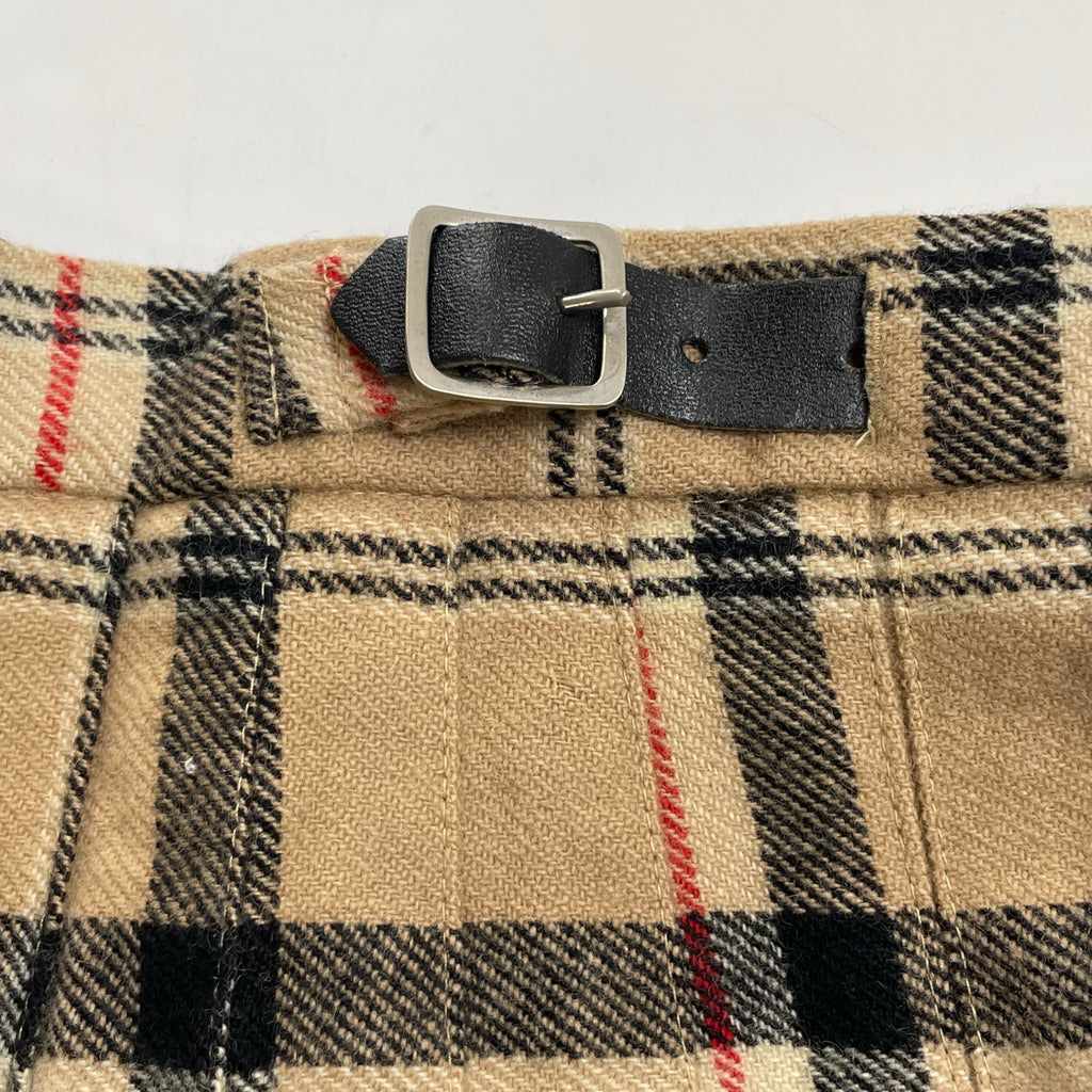 ENGLAND VINTAGE イギリスヴィンテージ / ヴィンテージ ノヴァチェック キルトラップスカート ラムウール 英国製 SIZE：10