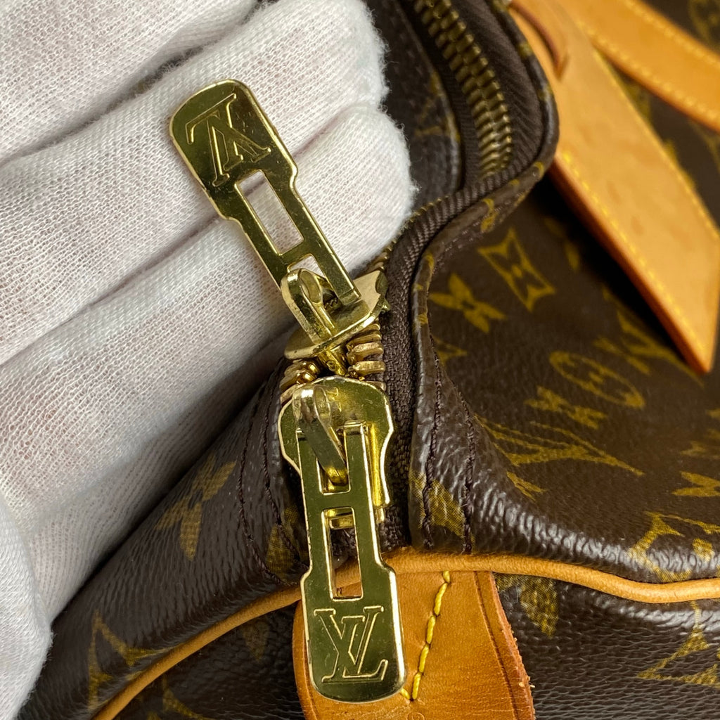 【鑑定済・美品】 LOUIS VUITTON ルイ ヴィトン / キーポル55 M41424 ボストンバッグ モノグラムキャンバス ブラウン 茶