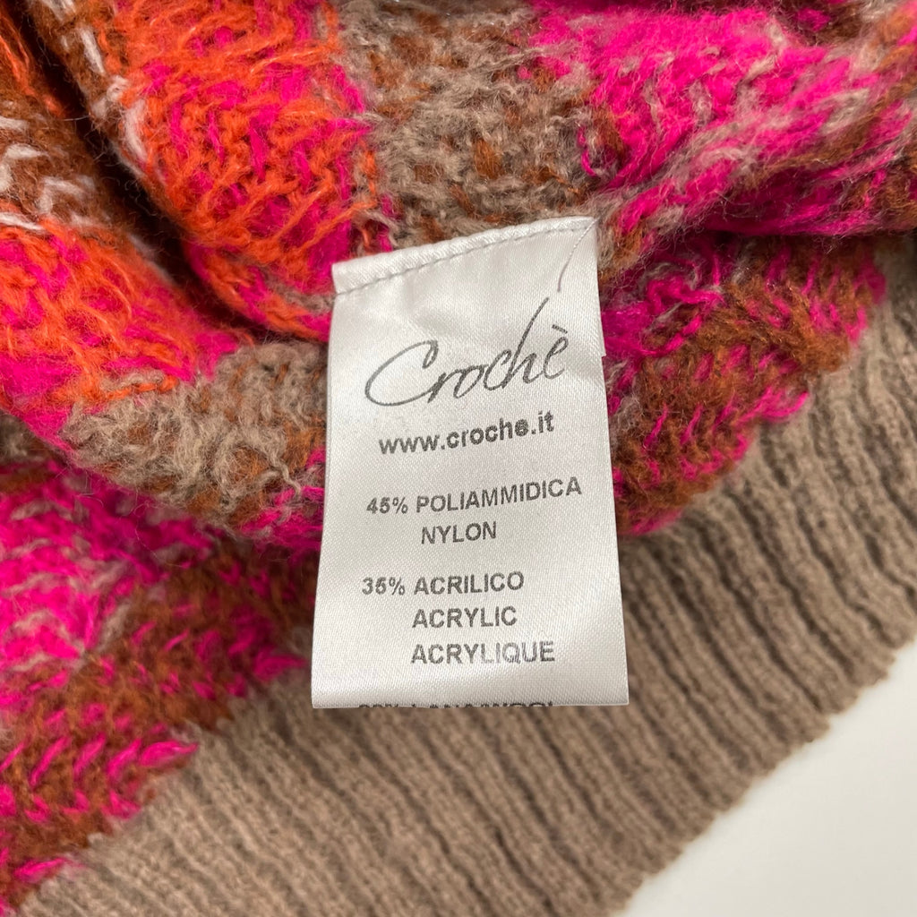 Croche クロシェ / ユーロマルチボーダーニット LAURA PATRIZIA MADE IN ITALY SIZE:L程度