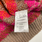 Croche クロシェ / ユーロマルチボーダーニット LAURA PATRIZIA MADE IN ITALY SIZE:L程度