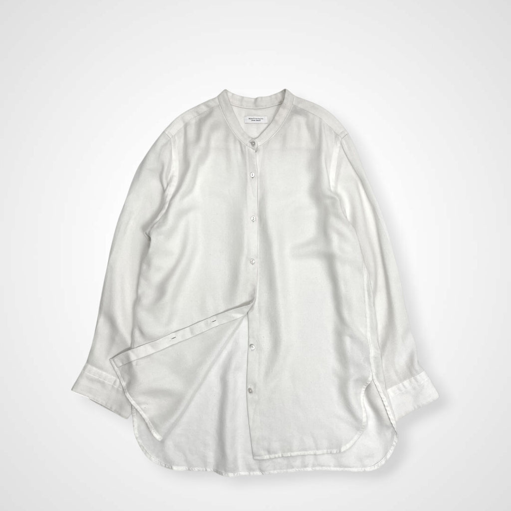 BEAUTY＆YOUTH ビューティーアンドユース / バンドカラーロングスリーブシャツ 参考定価：12,500+tax SIZE:FREE
