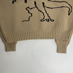 LABROS ラブロス / DINO HOODED SWEATER ニットパーカー ベージュ 参考定価：25,000程度 SIZE:L