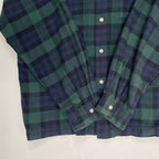 XLARGE エックスラージ / 旧タグ オープンカラーネルシャツ ブラックウォッチ SIZE：L