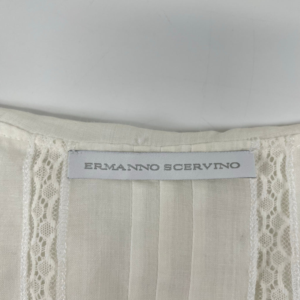 ERMANNO SCHERVINO / アンティーク調ラミーリネンシャツジャケット 参考定価：200,000程度 SIZE:42
