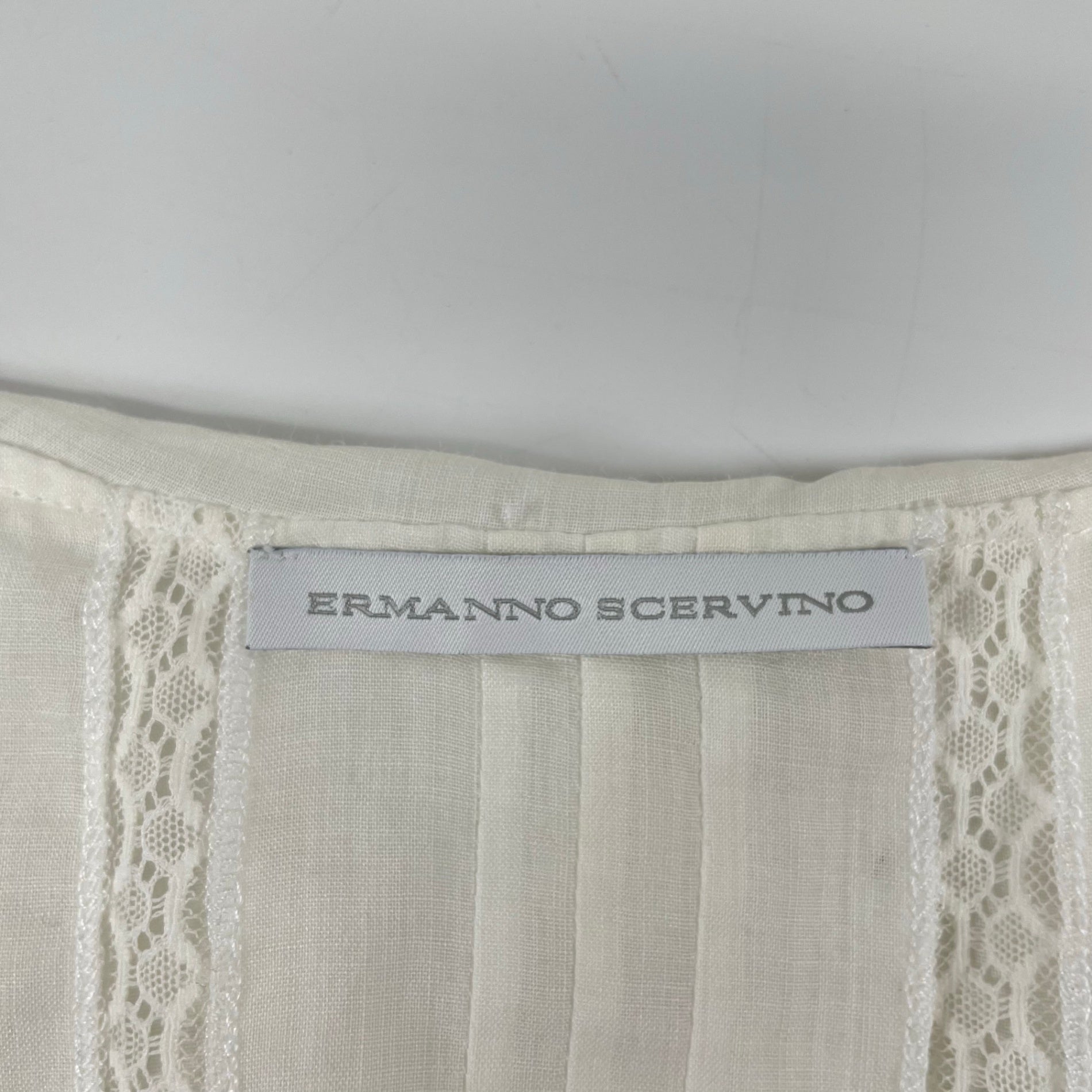 ERMANNO SCHERVINO / アンティーク調ラミーリネンシャツジャケット 参考定価：200,000程度 SIZE:42