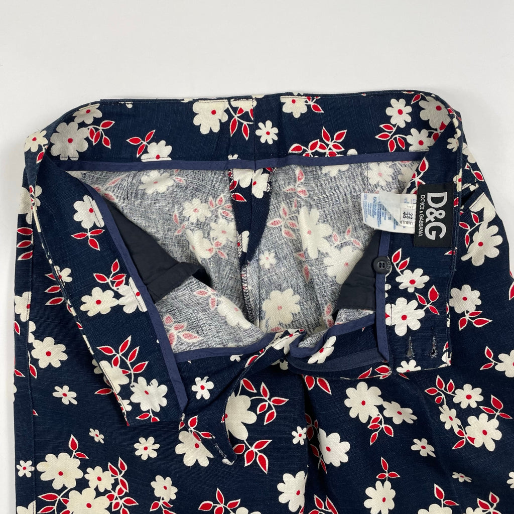 D＆G DOLCE&GABBANA / コットンリネンスラックス イタリア製 SIZE：32