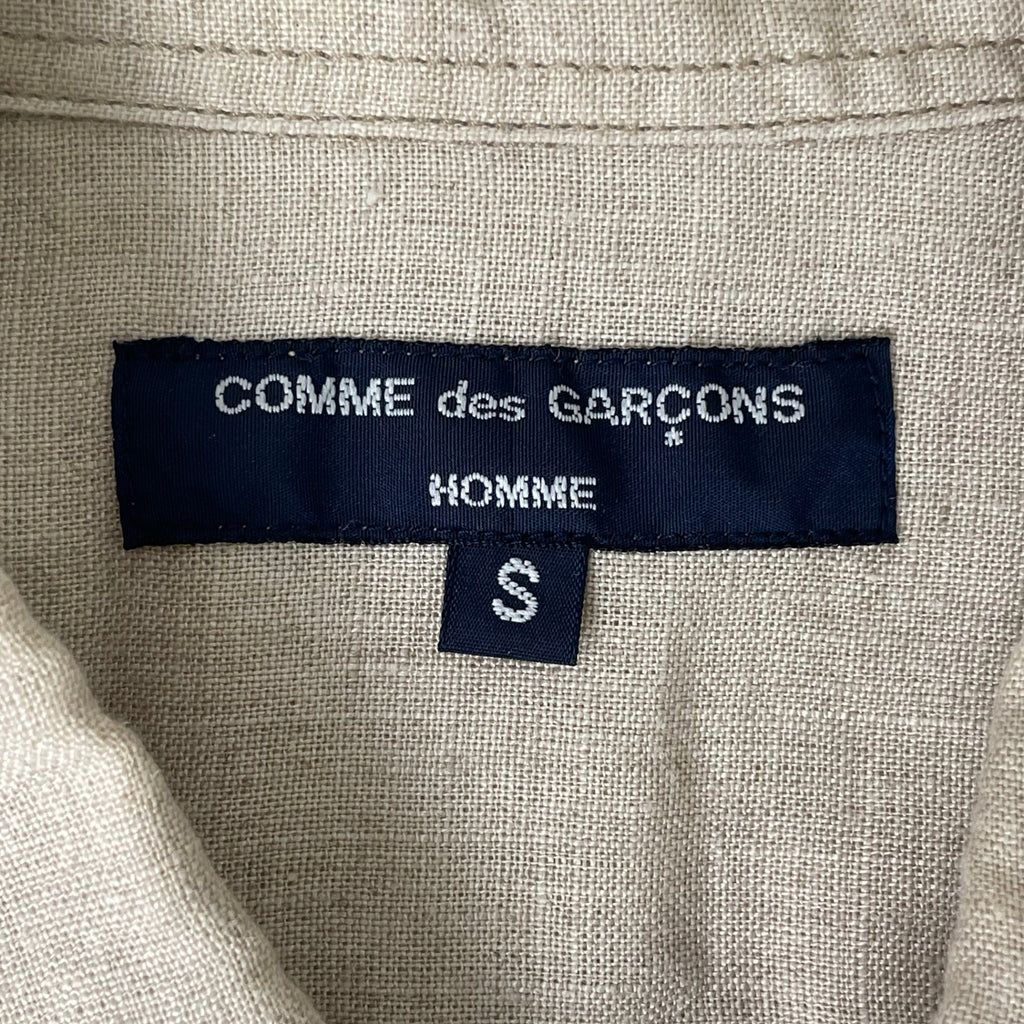 COMME des GARCONS HOMME / 08SS リネンミックスチェックシャツ 参考定価：40,000程度 SIZE:S