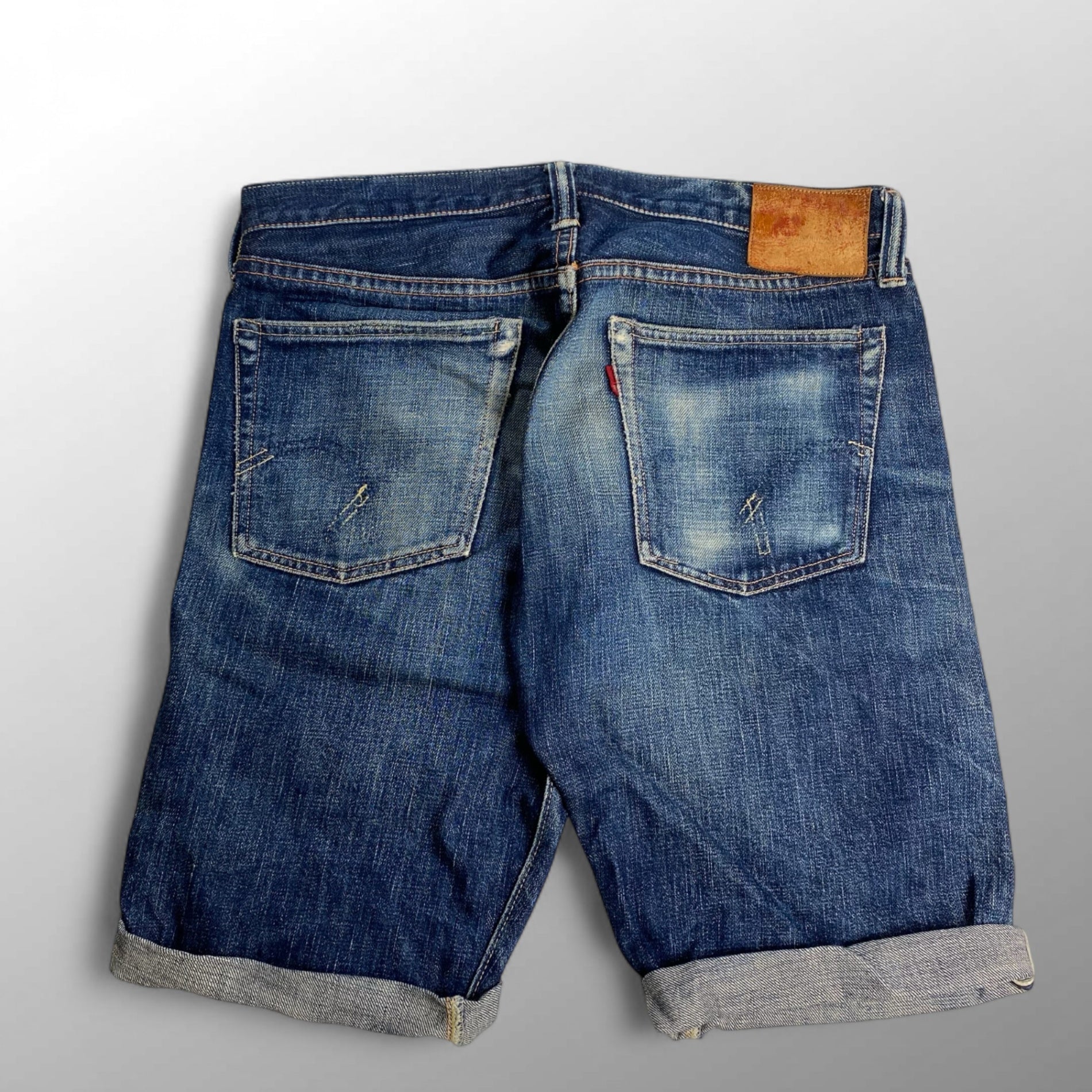 FULLCOUNT フルカウント / 1108 旧モデル カットオフ デニムハーフパンツ 赤耳 ポケットステッチ仕様 SIZE:W31
