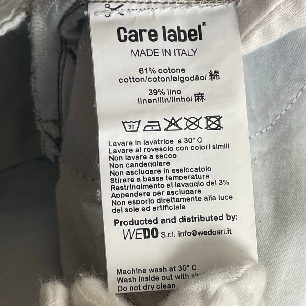 CARE LABEL ケアレーベル / コットンリネンデニムパンツ 参考定価：48,000程度 イタリア製 SIZE:31