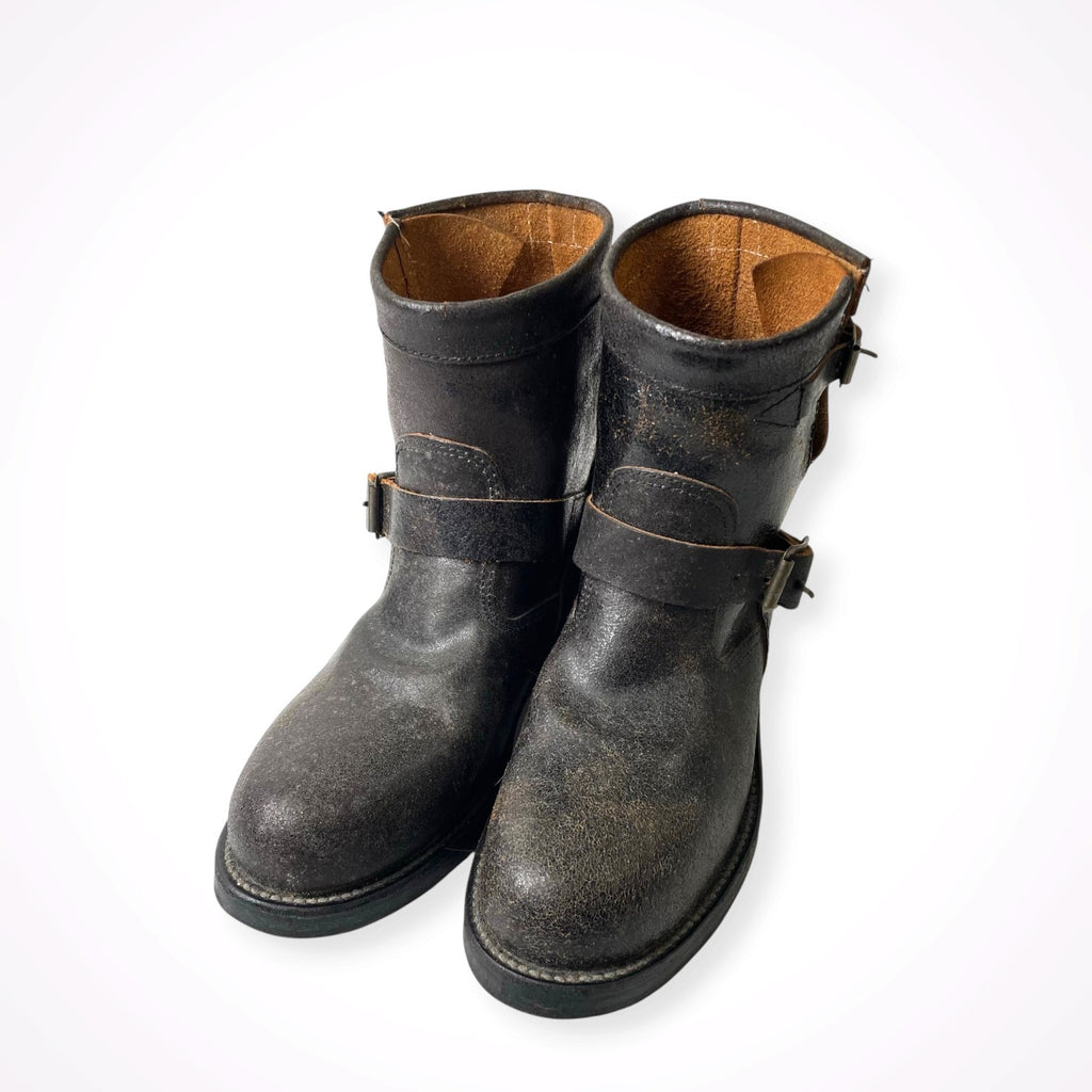JUNYA WATANABE COMME des GARCONS / クラック加工レザーエンジニアブーツ 参考定価：100,000程度 SIZE:M(25-25.5cm)