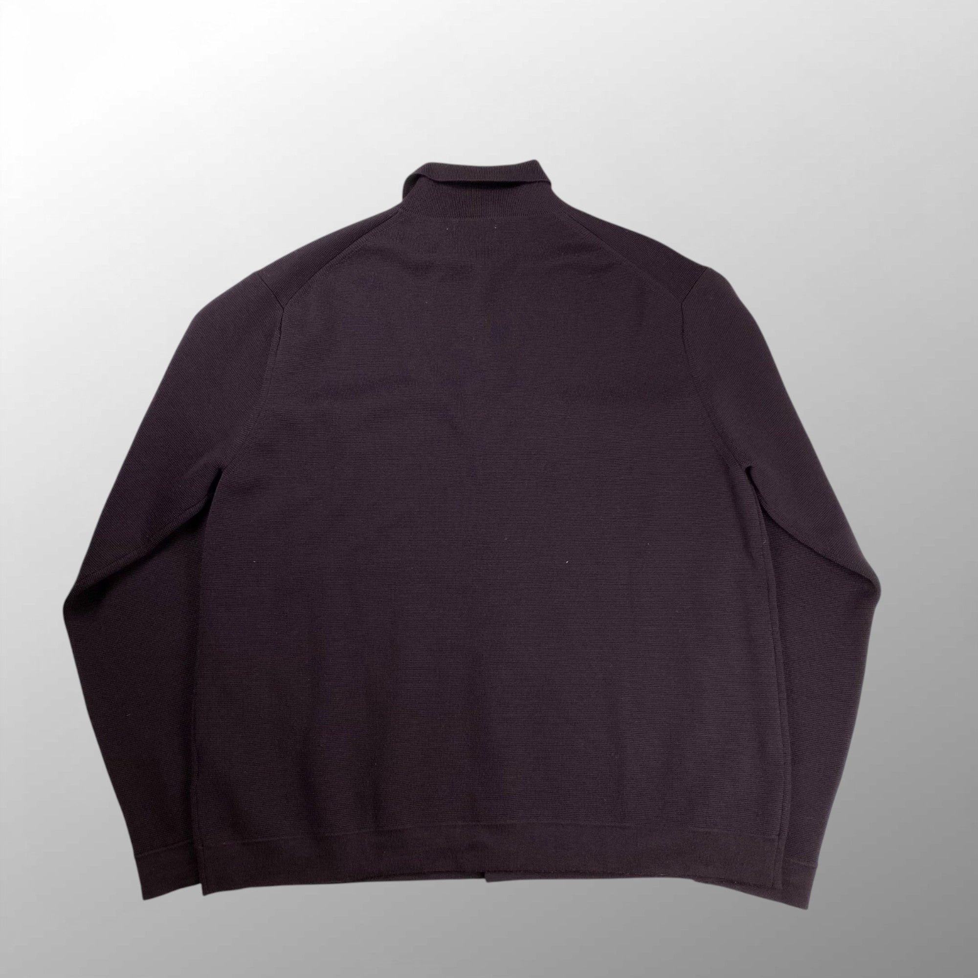 【美品】 STRASBURGO ストラスブルゴ / ニットジャケット ダークパープル ST/2218027 参考定価：50,000程度 SIZE：L