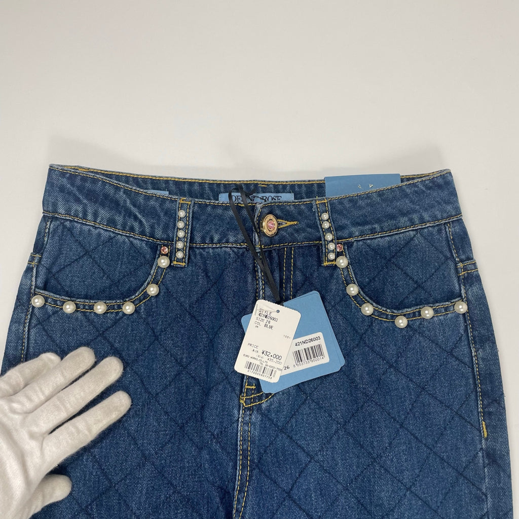 DENNY ROSE / 格子柄Fパールデニム 参考定価：32,000+tax 未使用品 SIZE:26