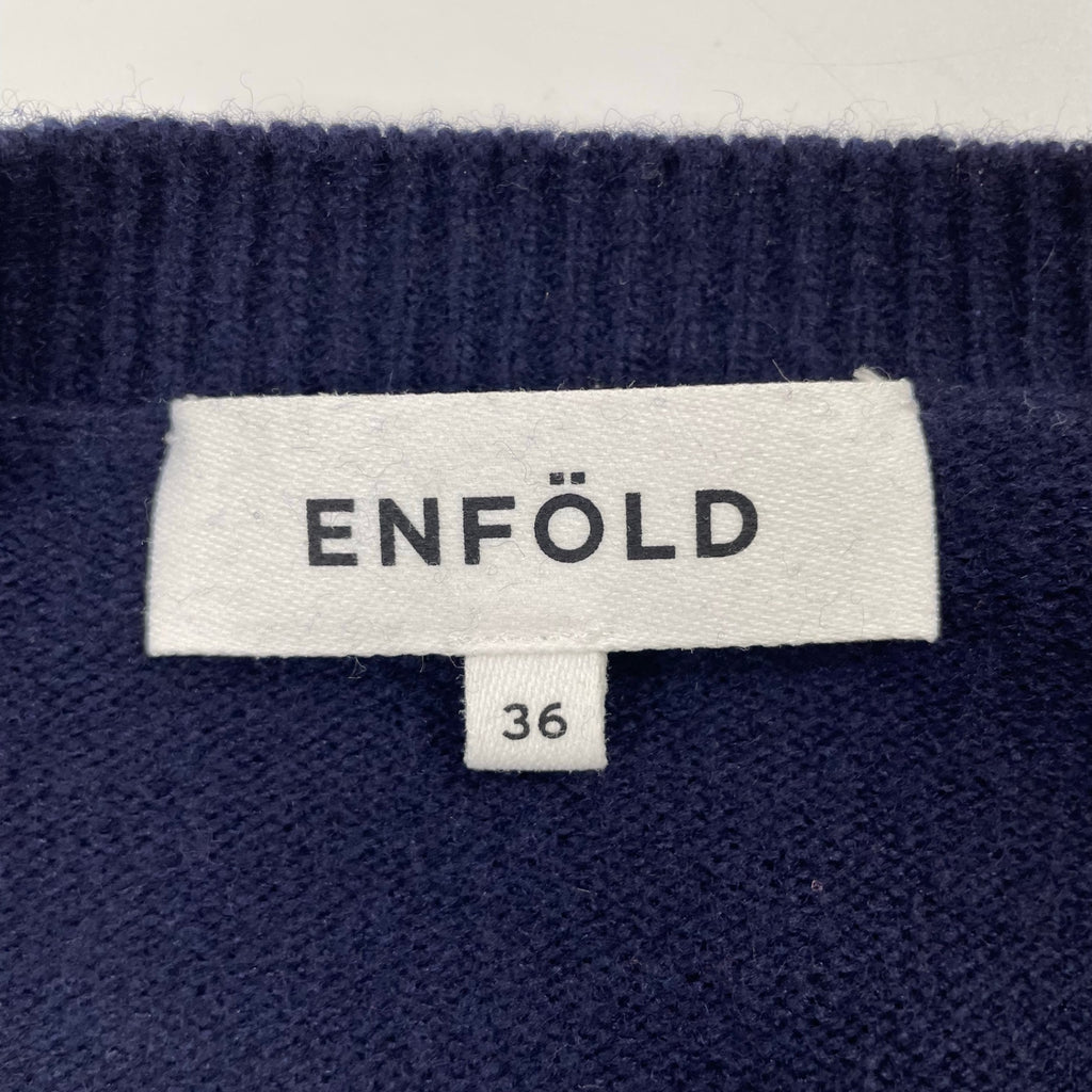 ENFOLD / スリットVネックオーバーシルエットセーター 参考定価：32,000程度 SIZE:36