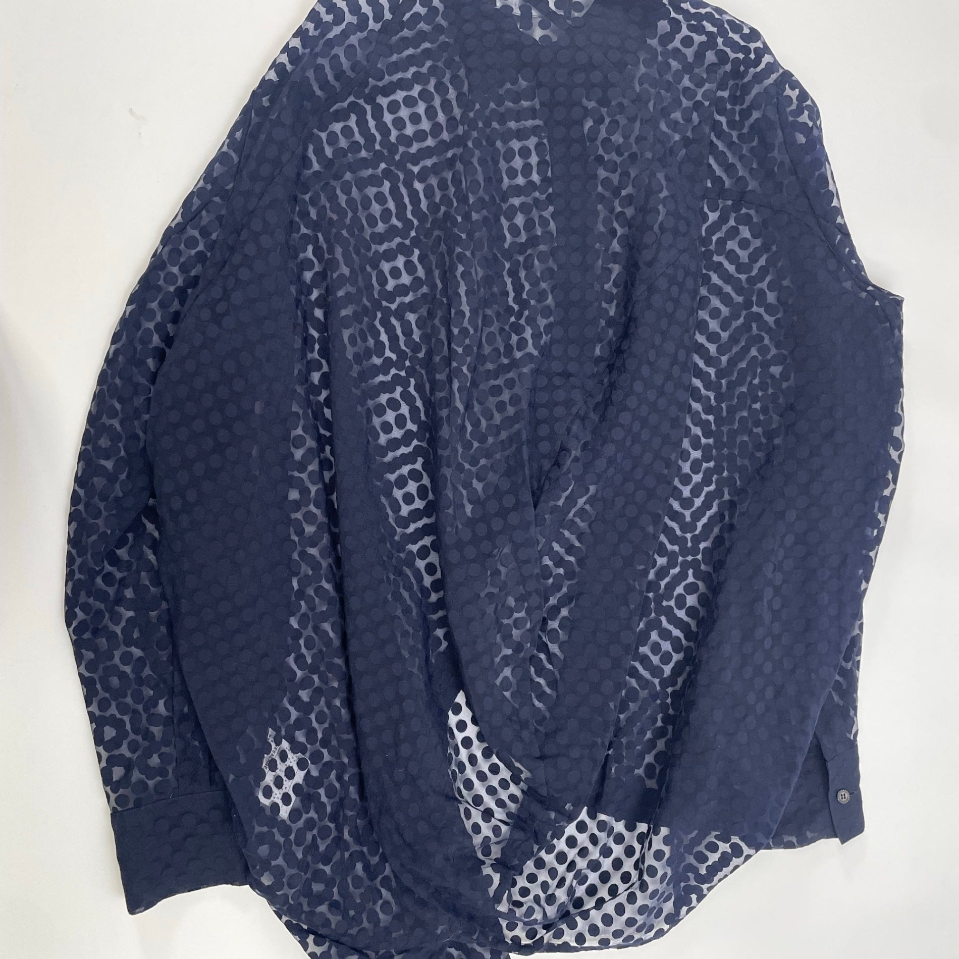 ANREALAGE アンリアレイジ / ドットオーガンジーボールシャツ 参考定価：48,000+tax SIZE:46