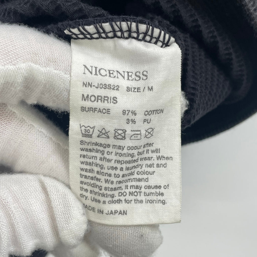 NICENESS / MORRIS ウーブンワッフルTシャツ SIZE:M