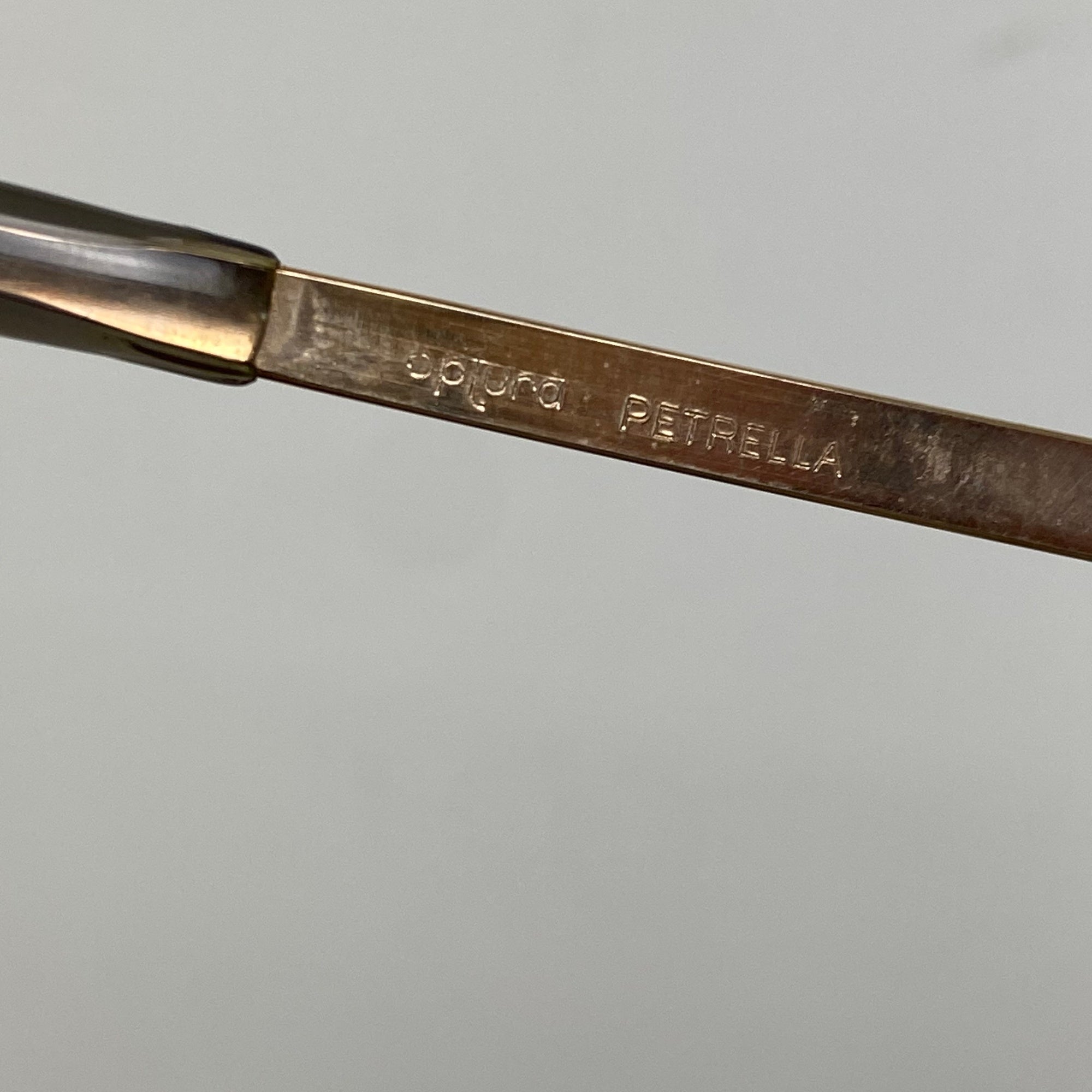 EURO VINTAGE 西ドイツ製 / ヴィンテージ メガネ アイブロウ K10GF ブラウン ゴールド レンズ無