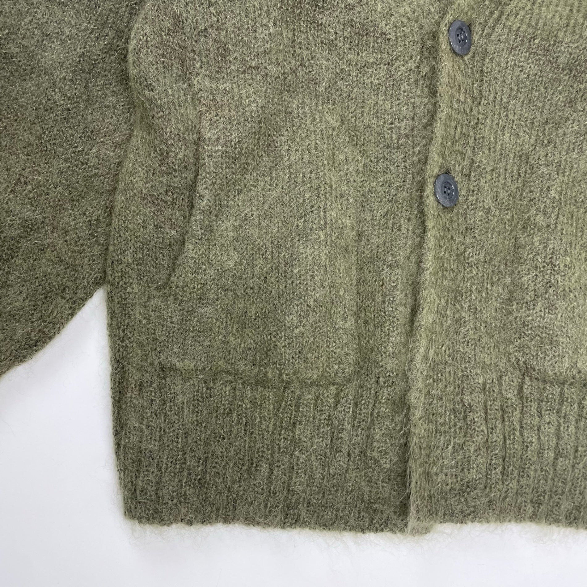 id × anytee アイディー エニティー / KID MOHAIR JUMPER (CARDIGAN TYPE) キッドモヘヤカーディガン SIZE:L