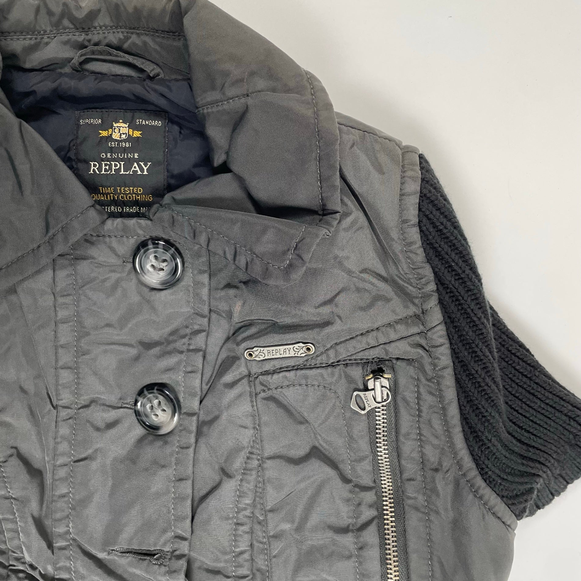 REPLAY リプレイ / ギミックベスト ブラック Y2K SIZE：XS