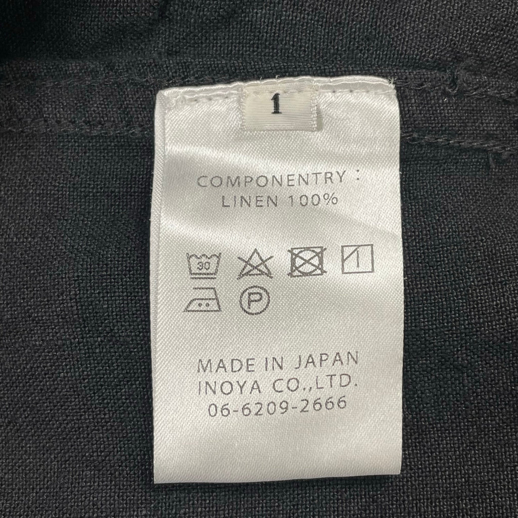 SLOW＆CO スロウ / linen jacket ブラック 参考定価：39,000+tax SIZE:1