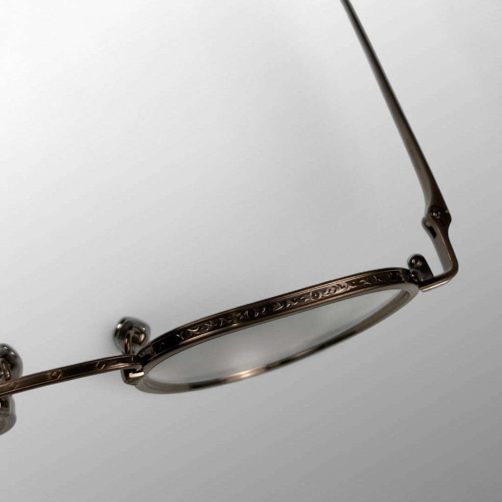 【未使用級】 金子眼鏡 JAPANシリーズ / チタンフレーム ボストン型アイウェア ブロンズカラー 度なしクリアレンズ KJ-62 参考定価：50,000+tax