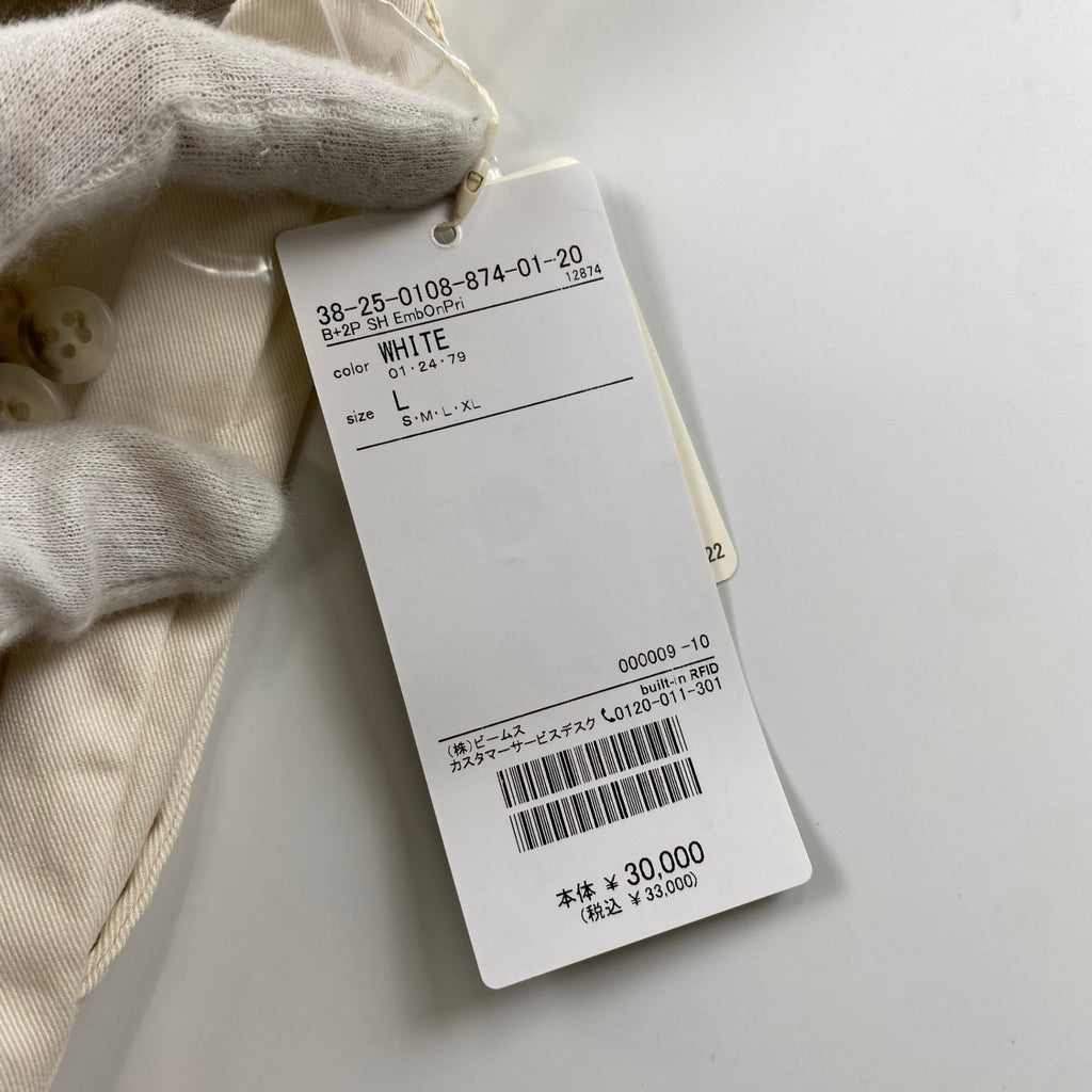 【未使用】 BEAMS PLUS ビームスプラス / 2 Pleats Shorts Embroidery On Print 5ポケット 2タック ハーフパンツ 参考定価：30,000+tax SIZE:L