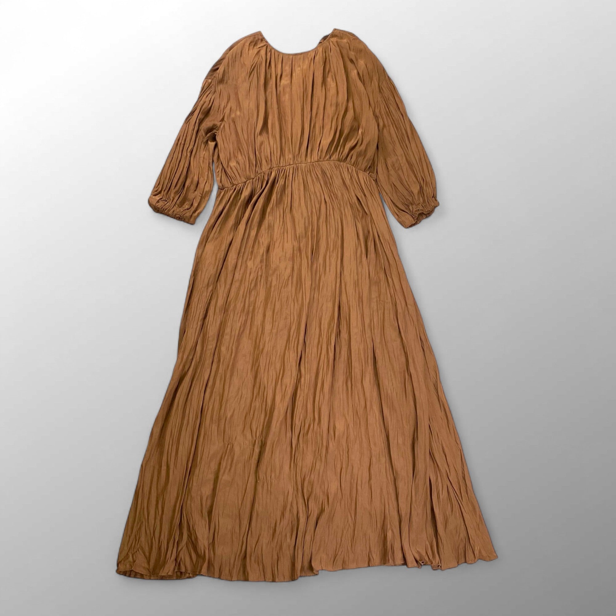 Mila owen ミラオーエン / バックリボンギャザーワンピース ブラウン 参考定価：12,200+tax SIZE:1