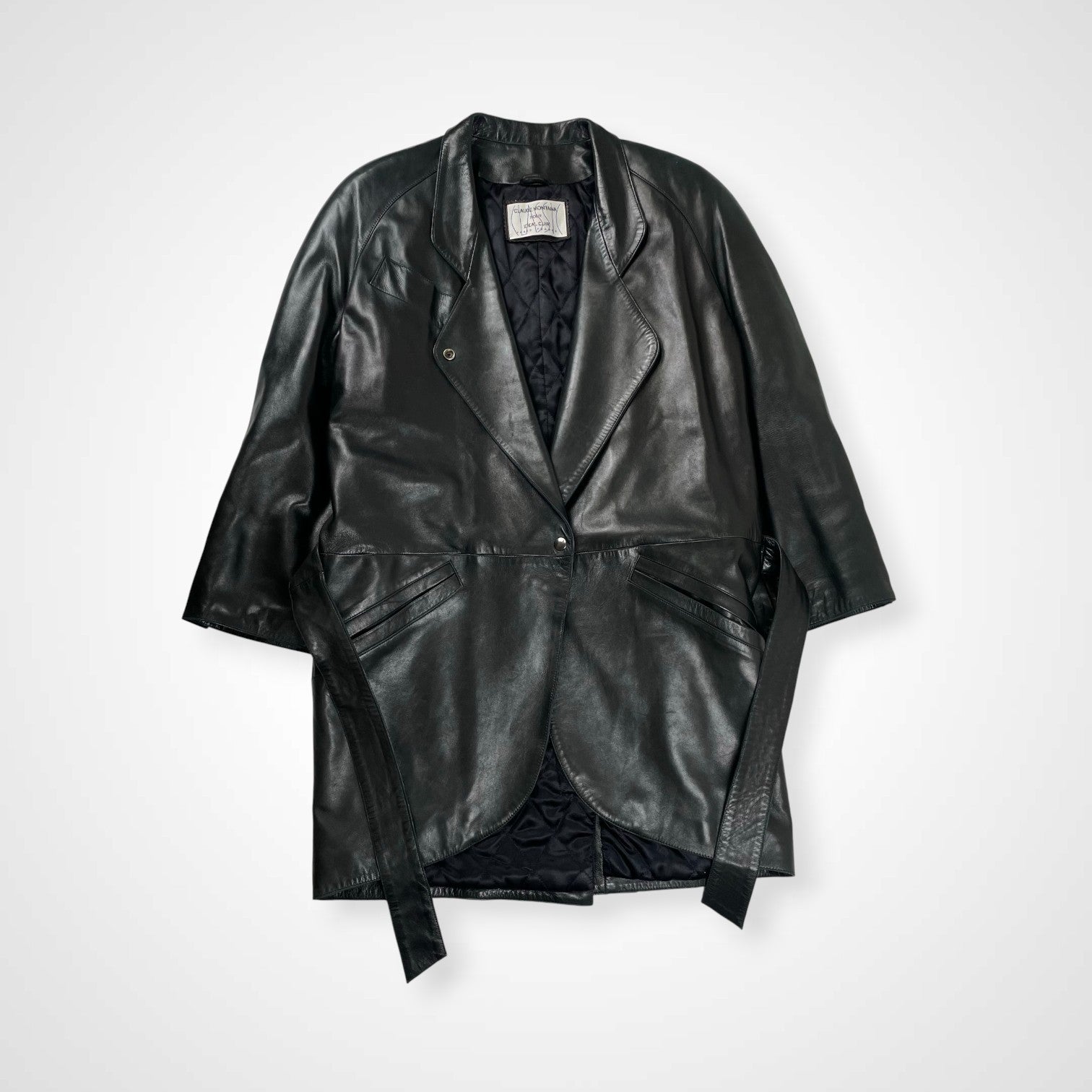 CLAUDE MONTANA クロードモンタナ / アーカイブレザーコート ブラック