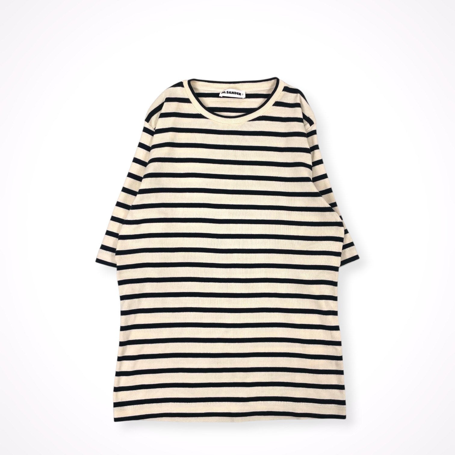 JIL SANDER + / バックロゴボーダーTEE 参考定価：60,000程度 SIZE:XL