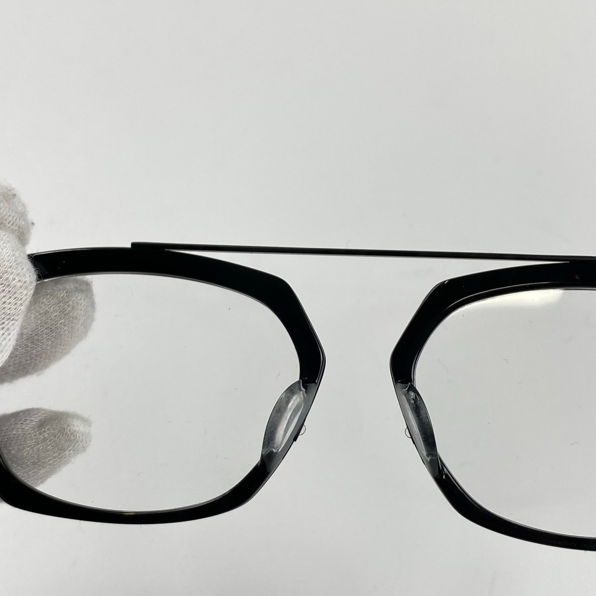 【極美品】 ISSEY MIYAKE × 金子眼鏡 / HEXAGON-S アイウェア 度なしクリアレンズ SIZE：52□17